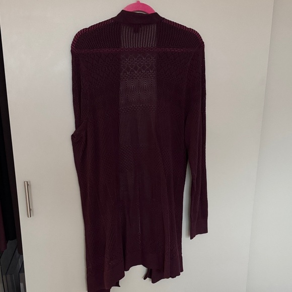 Torrid Deep Burgundy Open-Front Cardigan - Picture 3 of 3